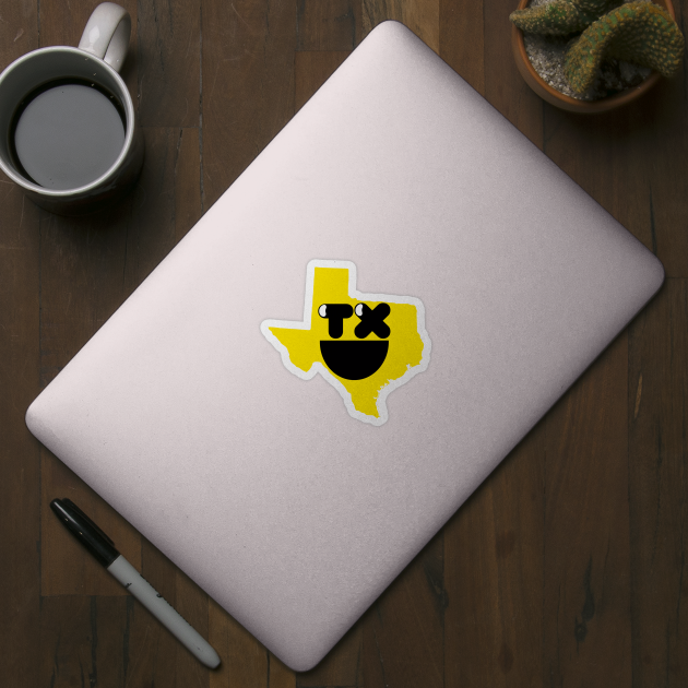 Texas States of Happynes- Texas Smiling Face by pelagio